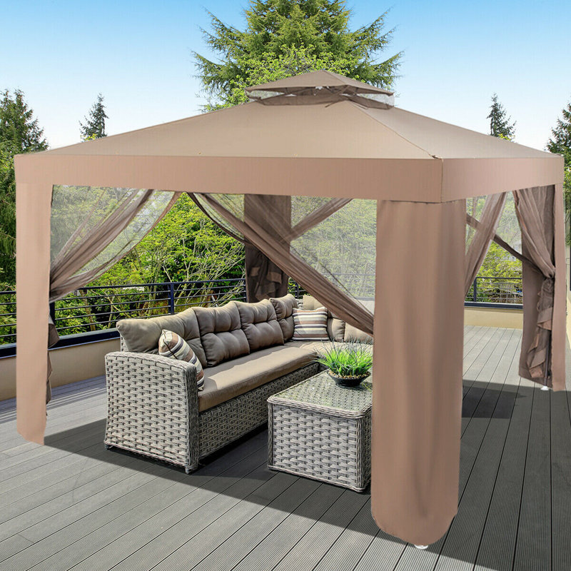 Costway 10 Ft. W x 10 Ft. D Steel Patio Gazebo Wayfair